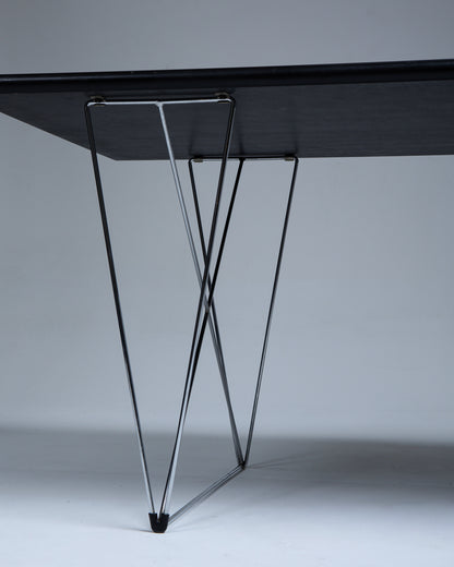 SMALL X-LINE DINING TABLE, NIELS HAUGESEN, 1970s