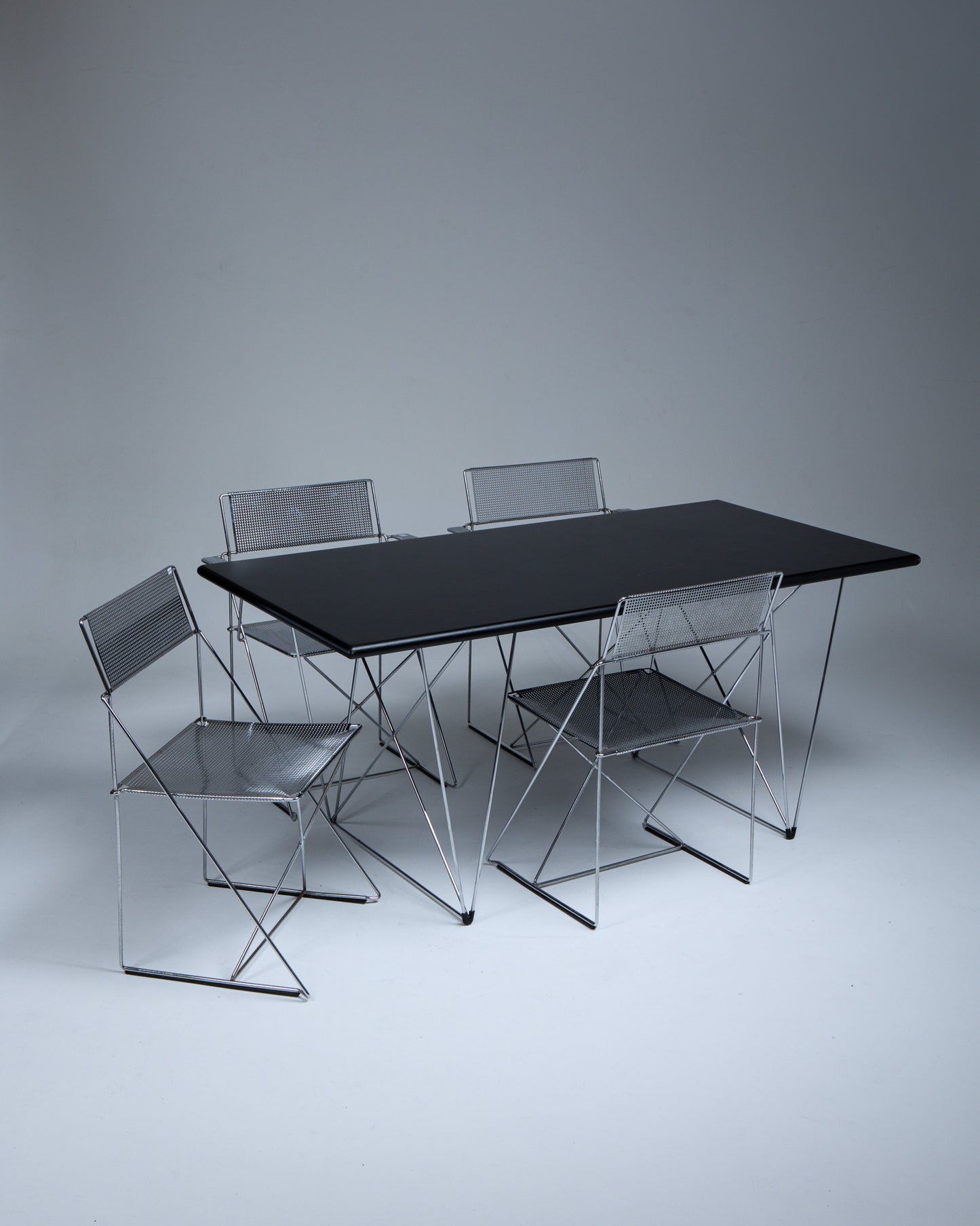 SMALL X-LINE DINING TABLE, NIELS HAUGESEN, 1970s