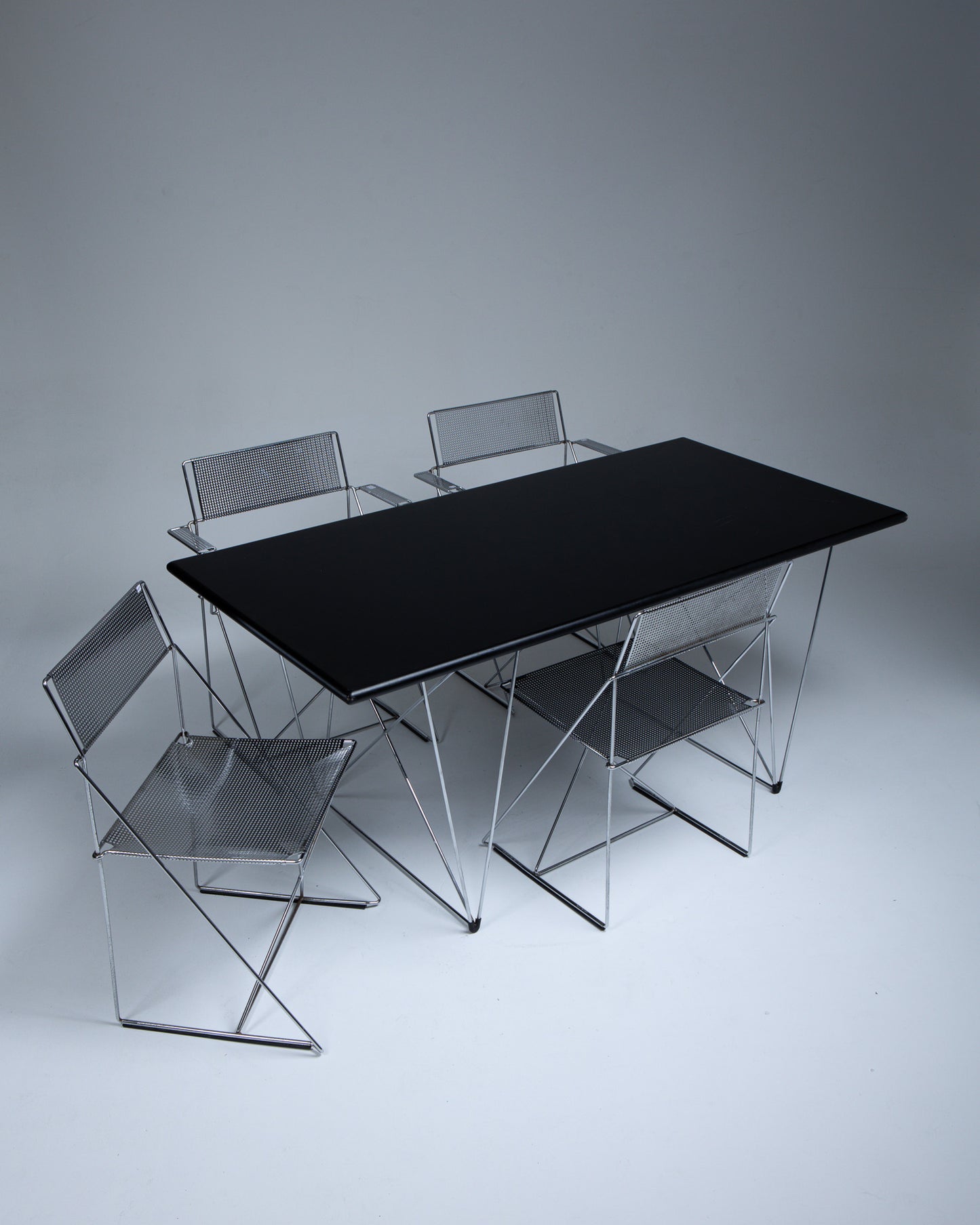 SMALL X-LINE DINING TABLE, NIELS HAUGESEN, 1970s