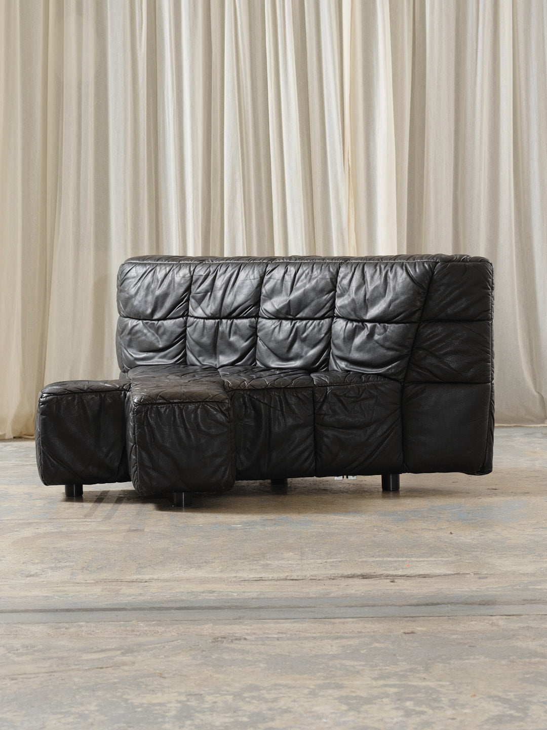 Leather Castell modular sofa, Hans Hopfer, 1980s