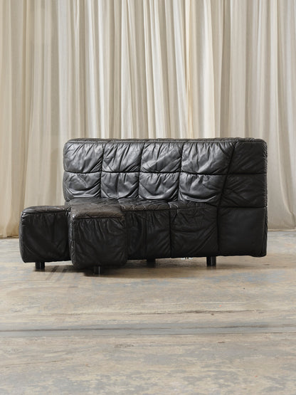 Leather Castell modular sofa, Hans Hopfer, 1980s