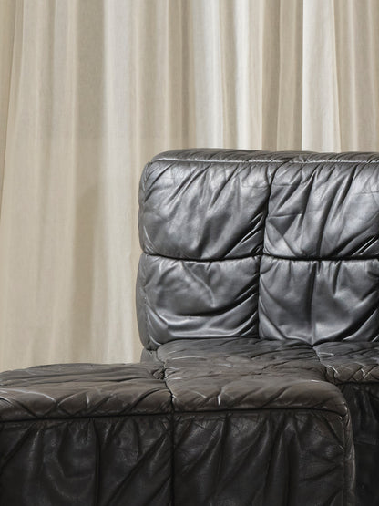 Leather Castell modular sofa, Hans Hopfer, 1980s