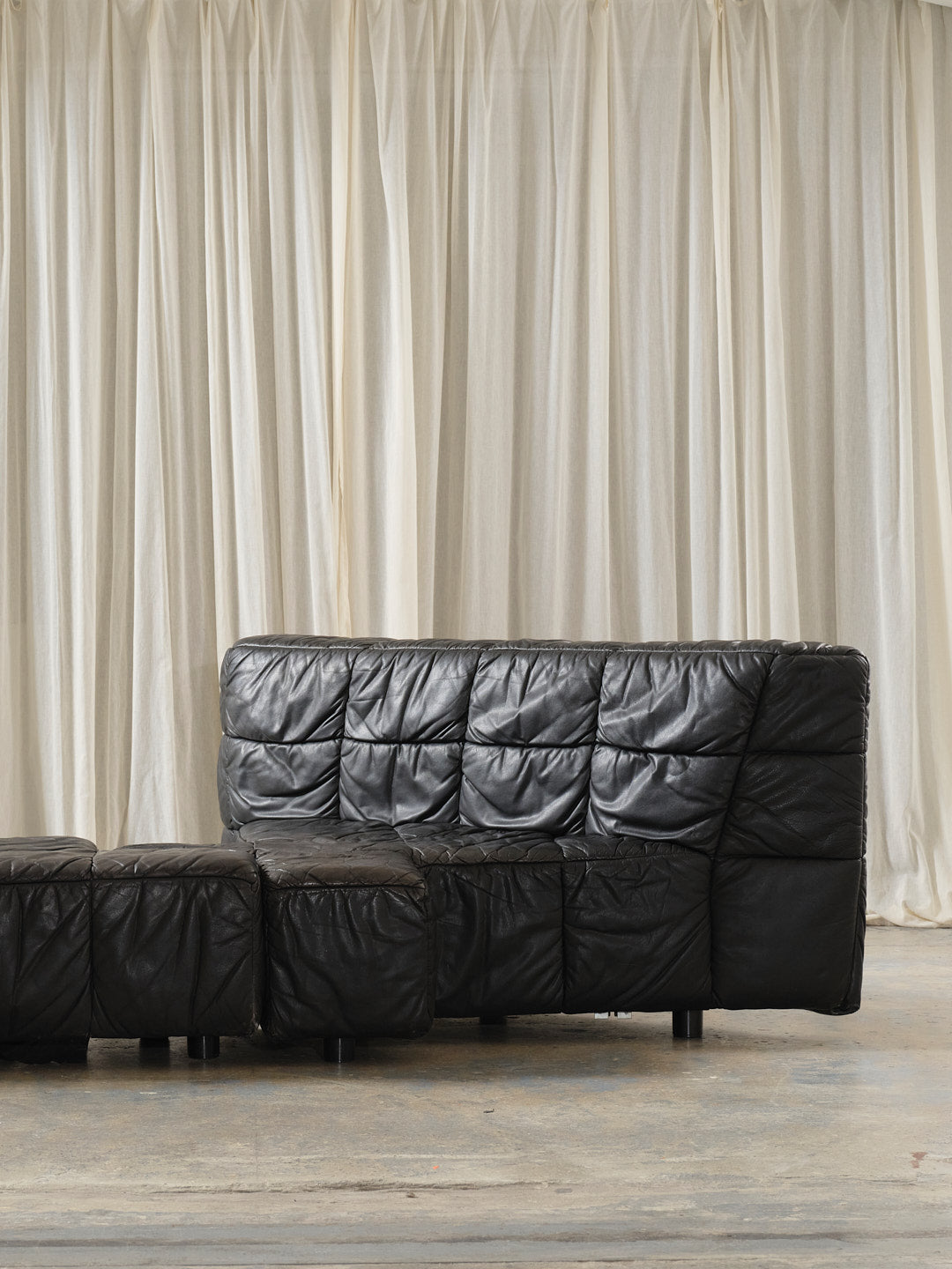 Leather Castell modular sofa, Hans Hopfer, 1980s