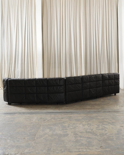 Leather Castell modular sofa, Hans Hopfer, 1980s