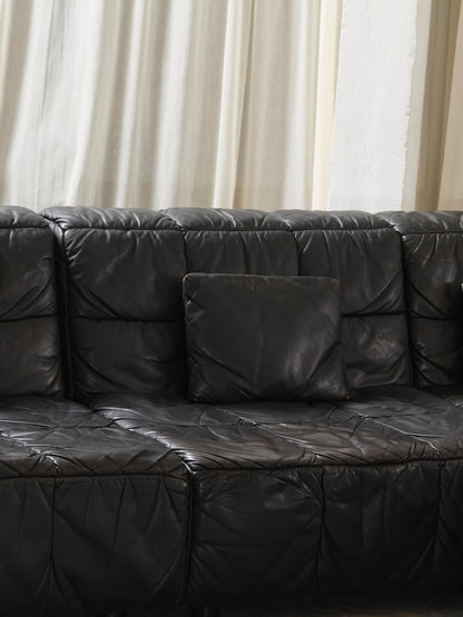 Leather Castell modular sofa, Hans Hopfer, 1980s