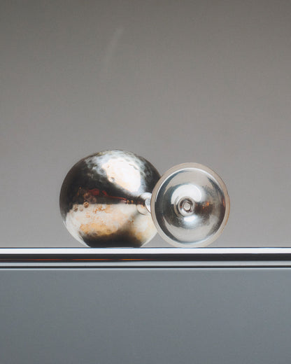 PAIRE DE 2 VERRES HAUT EN MÉTAL ARGENTÉ