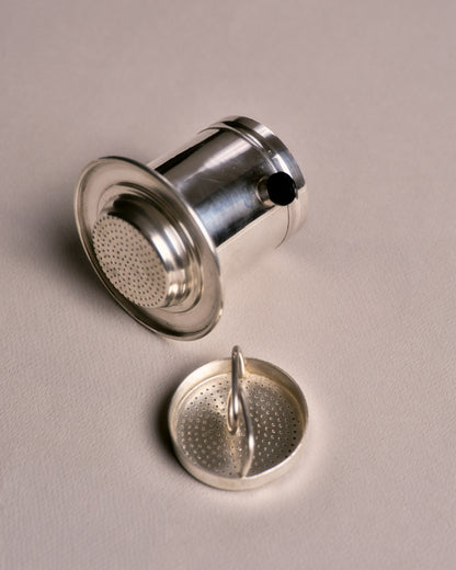 SILVER-PLATED METAL COFFEE FILTER