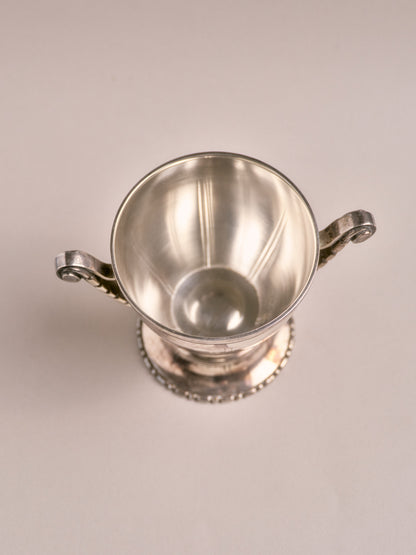 Art Deco silver-plated metal candy dish, 1930s