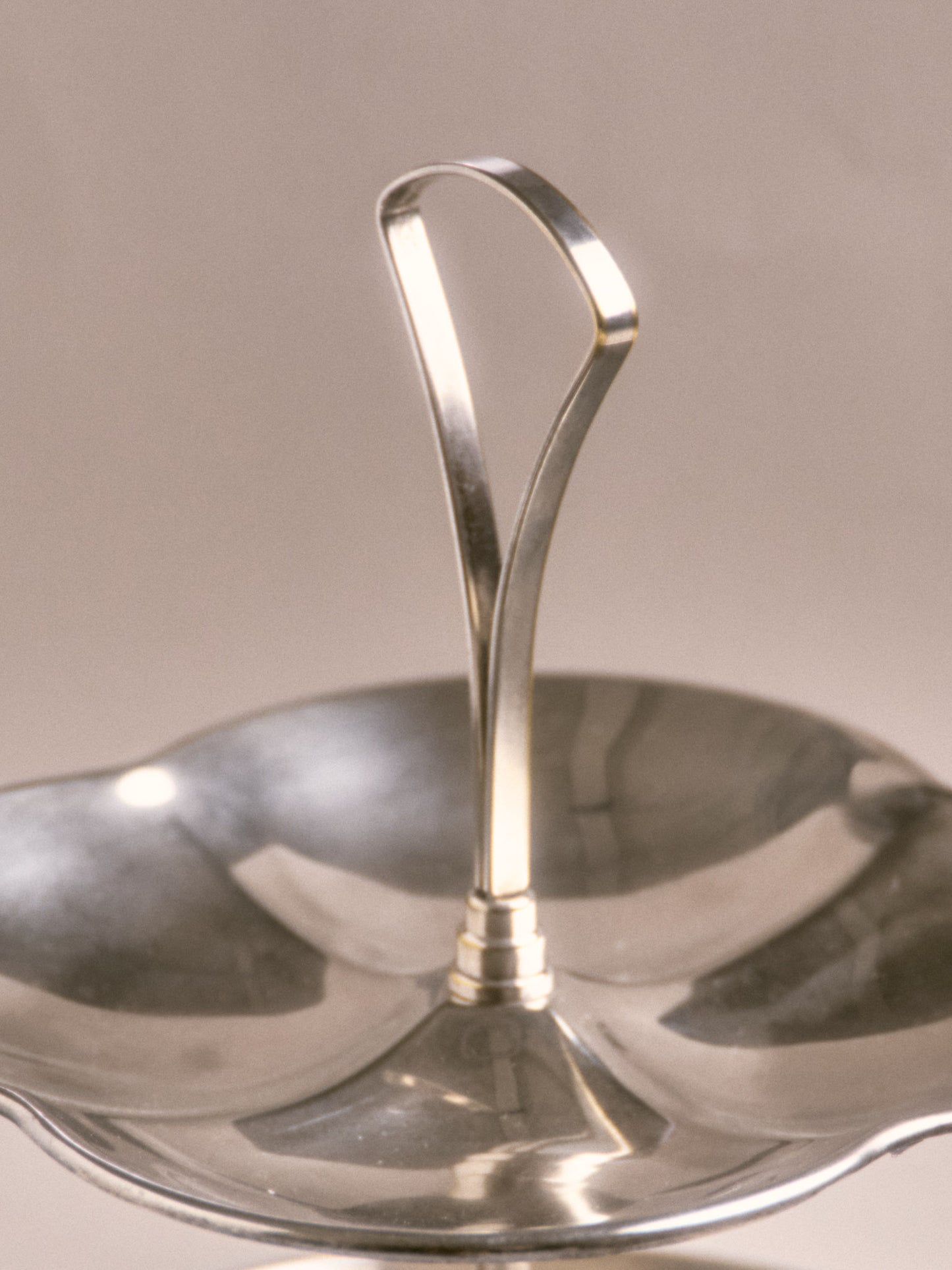 Silver-plated metal display stand, 1960s