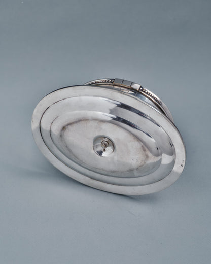 SILVER-PLATED METAL SAUCE BOAT, SAMUEL ASKENFELD