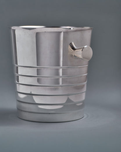 SEAU À CHAMPAGNE CHRISTOFLE, MÉTAL ARGENTÉ, ART DÉCO