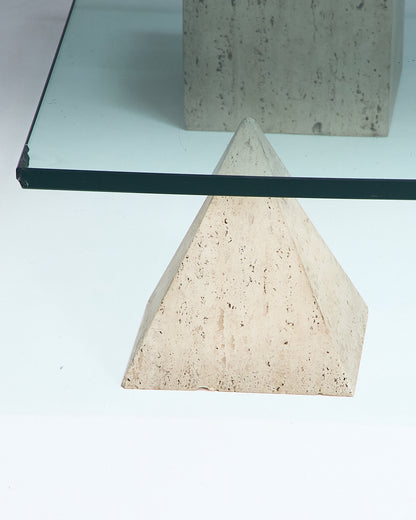 TRAVERTINE COFFEE TABLE, METAFORA, 1970s
