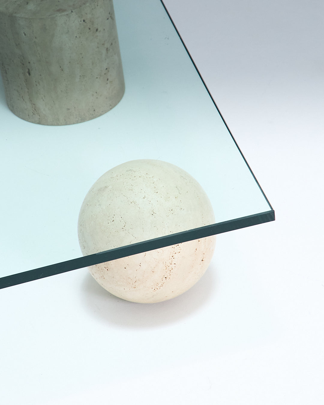 TRAVERTINE COFFEE TABLE, METAFORA, 1970s