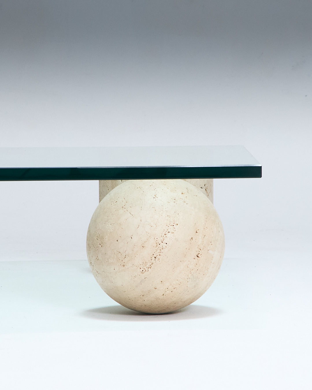 TRAVERTINE COFFEE TABLE, METAFORA, 1970s