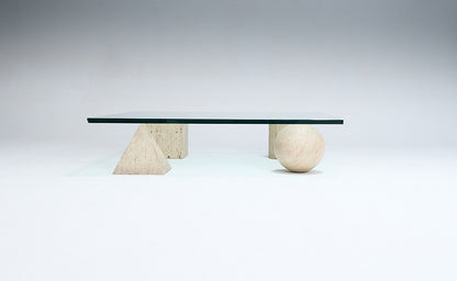 TRAVERTINE COFFEE TABLE, METAFORA, 1970s