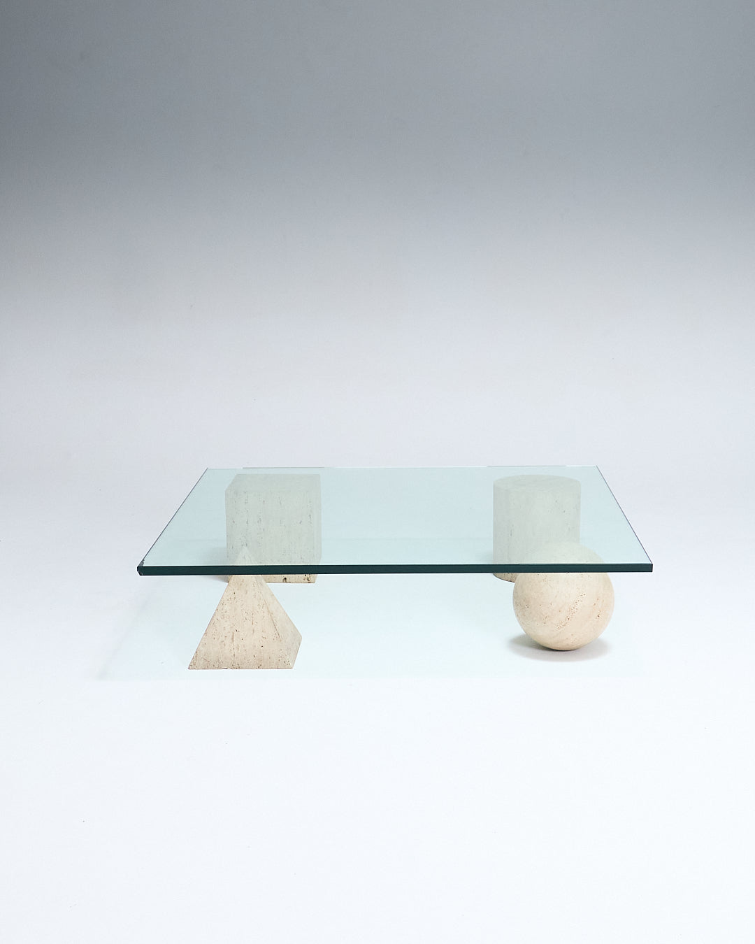 TRAVERTINE COFFEE TABLE, METAFORA, 1970s