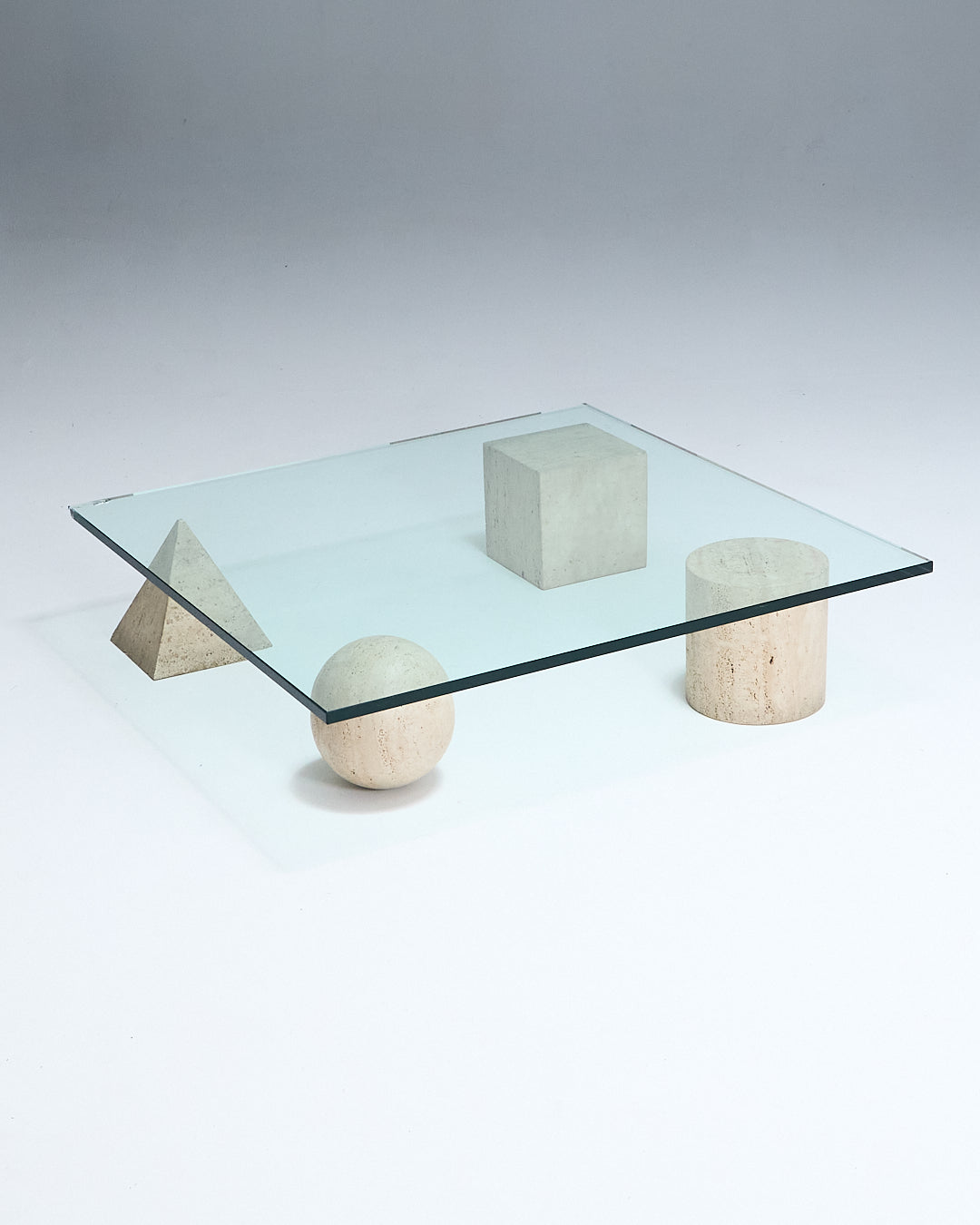 TRAVERTINE COFFEE TABLE, METAFORA, 1970s