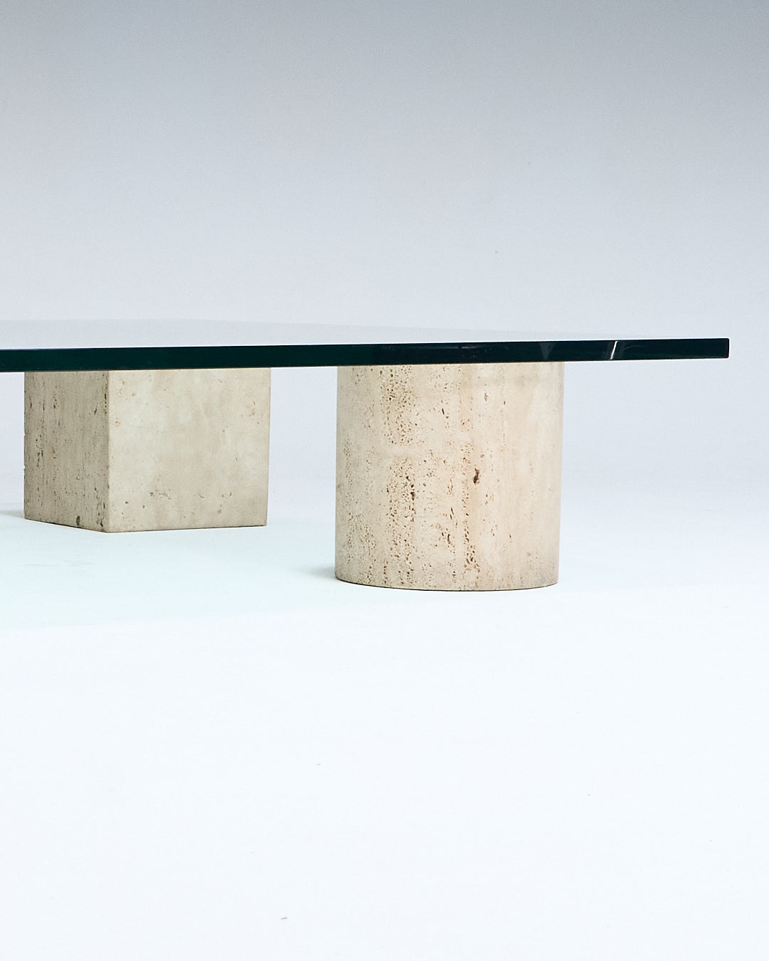 TRAVERTINE COFFEE TABLE, METAFORA, 1970s