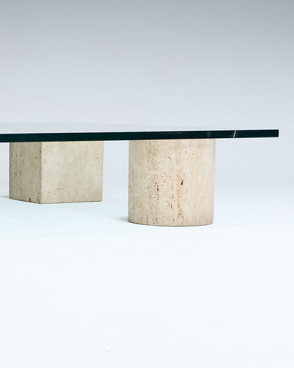 TRAVERTINE COFFEE TABLE, METAFORA, 1970s
