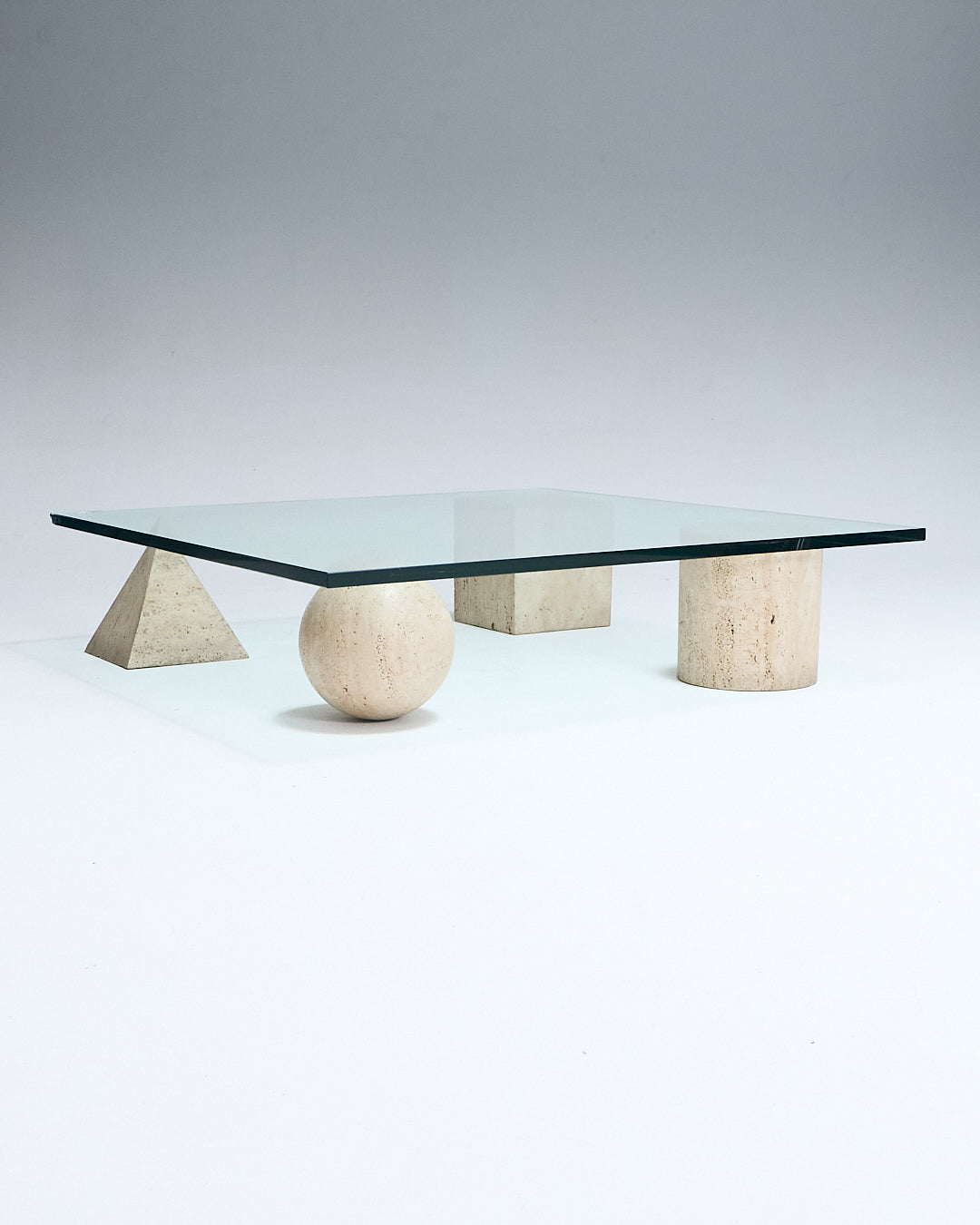 TRAVERTINE COFFEE TABLE, METAFORA, 1970s