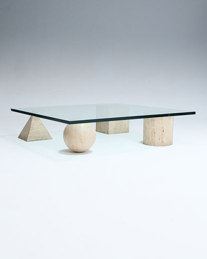 TRAVERTINE COFFEE TABLE, METAFORA, 1970s