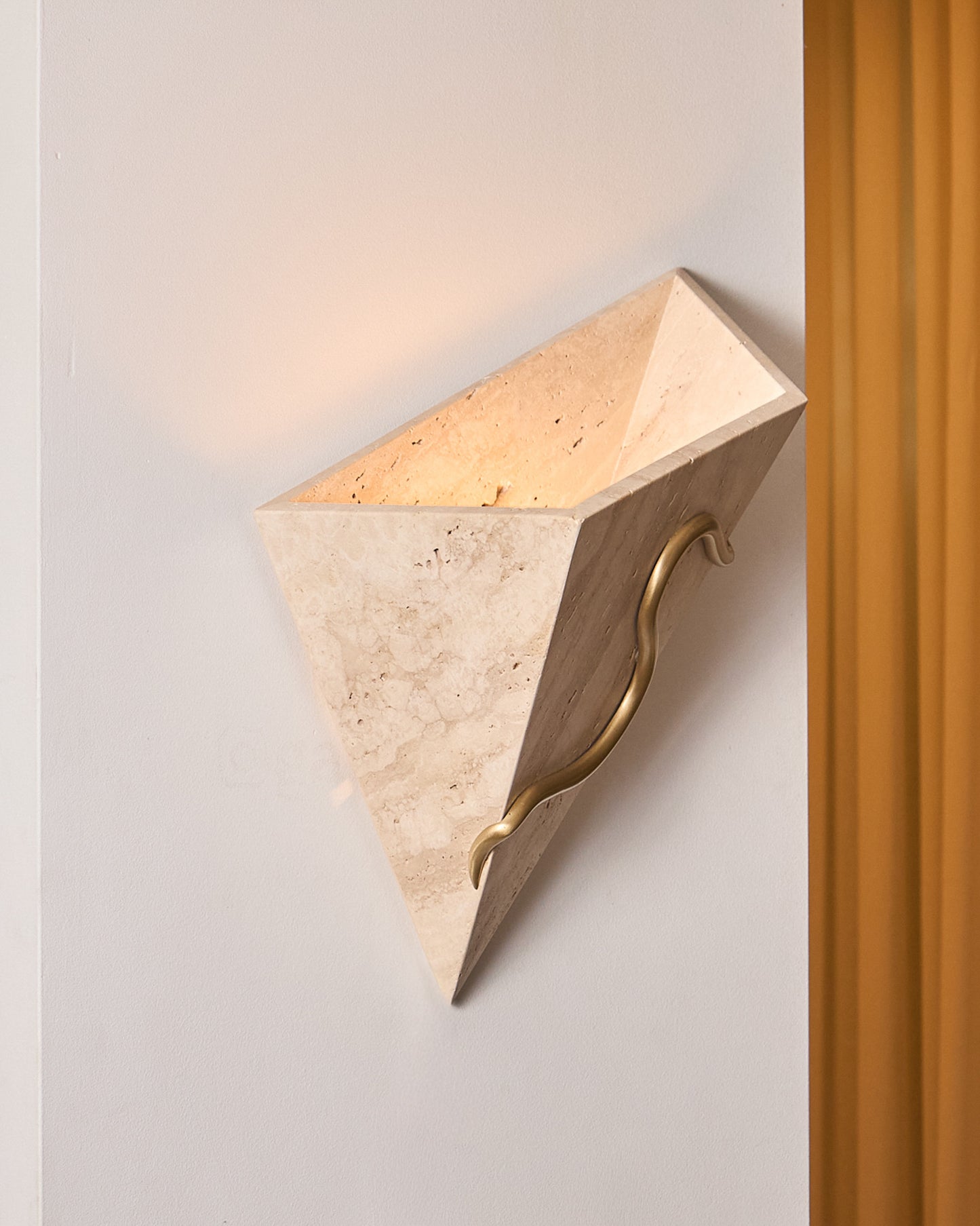 Marble and brass Therapeutic wall lamp