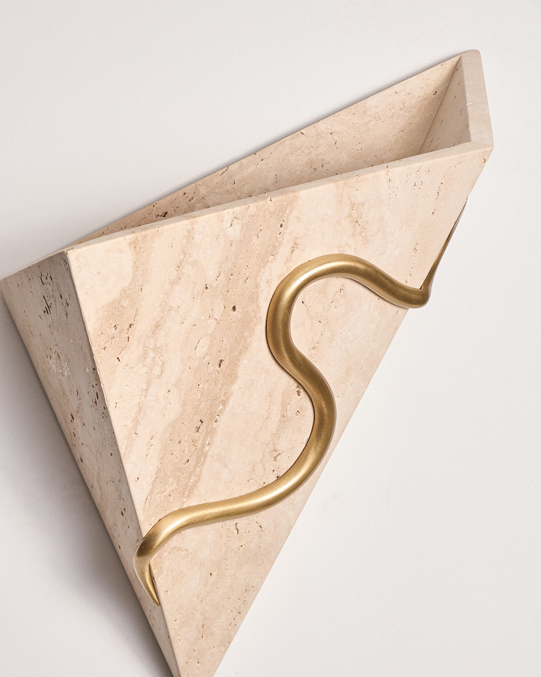 Marble and brass Therapeutic wall lamp