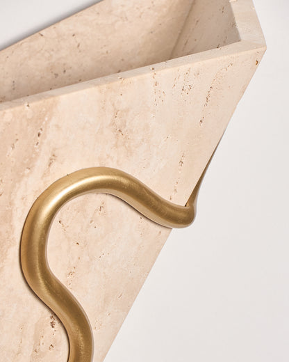 Marble and brass Therapeutic wall lamp