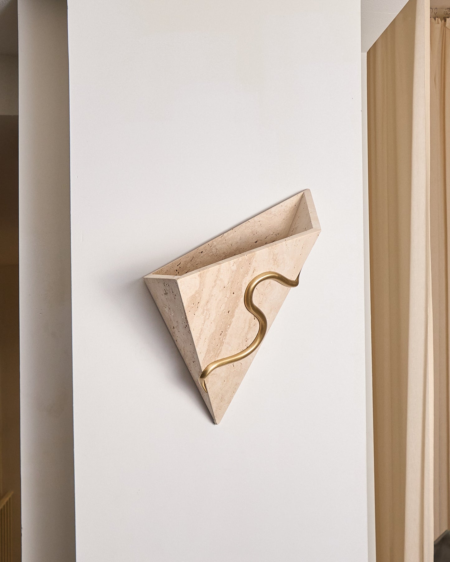 Marble and brass Therapeutic wall lamp