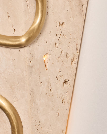 Marble and brass Therapeutic wall lamp
