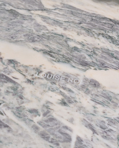 TABLE BASSE EN MARBRE BLANC ET GRIS