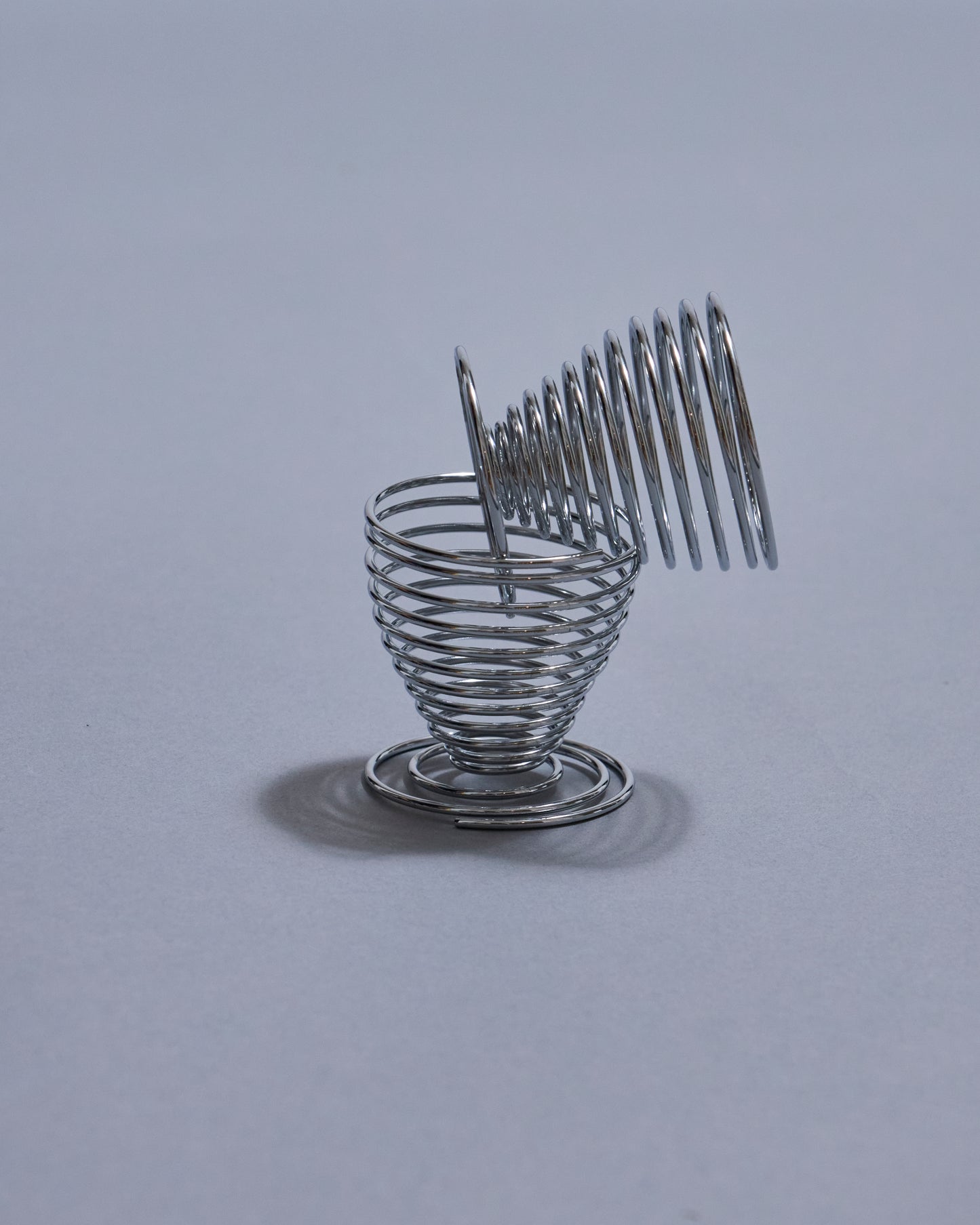 SET OF 4 METAL SPRING EGG CUPS