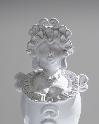 Pair of ceramic moor head vases, 1970s