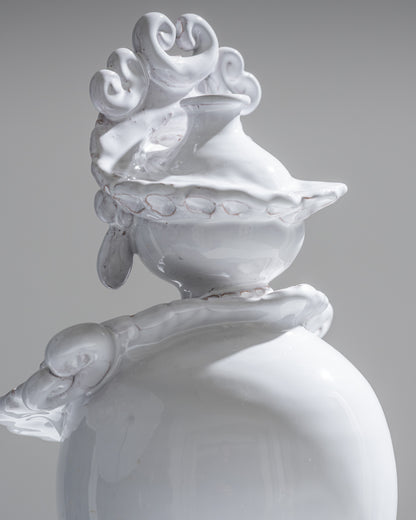 Pair of ceramic moor head vases, 1970s