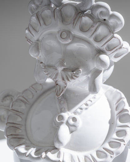 Pair of ceramic moor head vases, 1970s