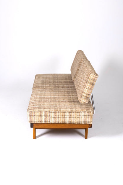 Daybed Stella in Holz und Stoff, Walter Knoll, 1960er Jahre