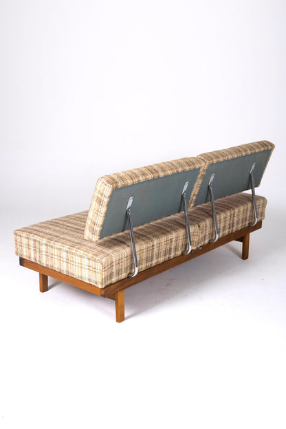 Daybed Stella in Holz und Stoff, Walter Knoll, 1960er Jahre