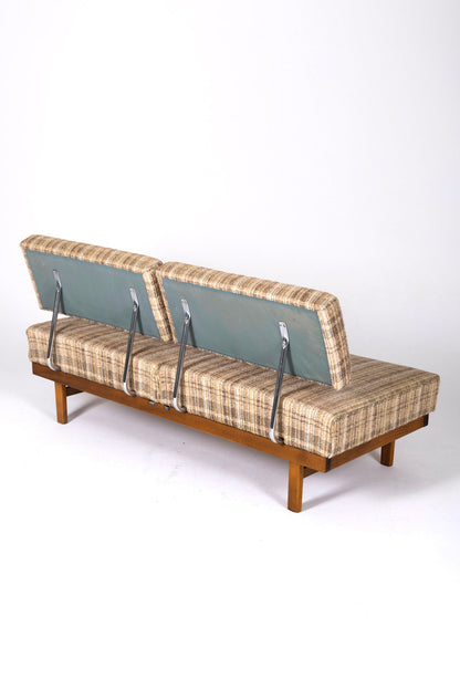 Daybed Stella in Holz und Stoff, Walter Knoll, 1960er Jahre