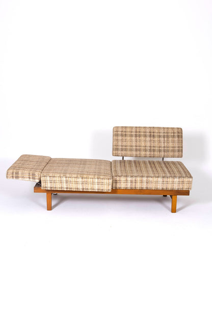 Daybed Stella in Holz und Stoff, Walter Knoll, 1960er Jahre