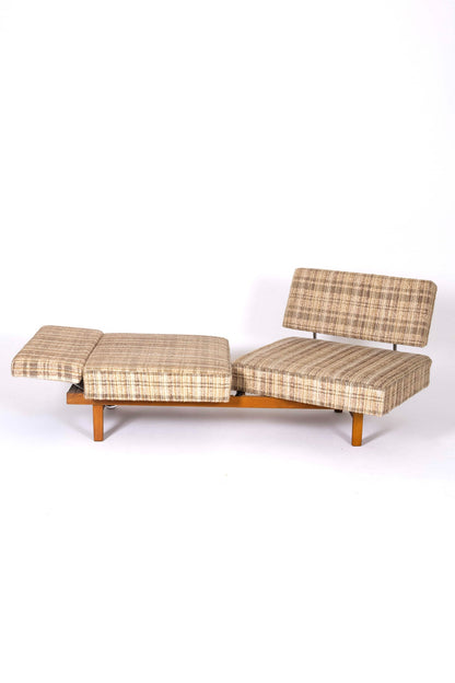 Daybed Stella in Holz und Stoff, Walter Knoll, 1960er Jahre