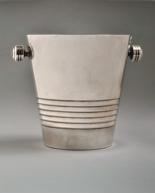 Silver-plated metal champagne bucket, 1960s