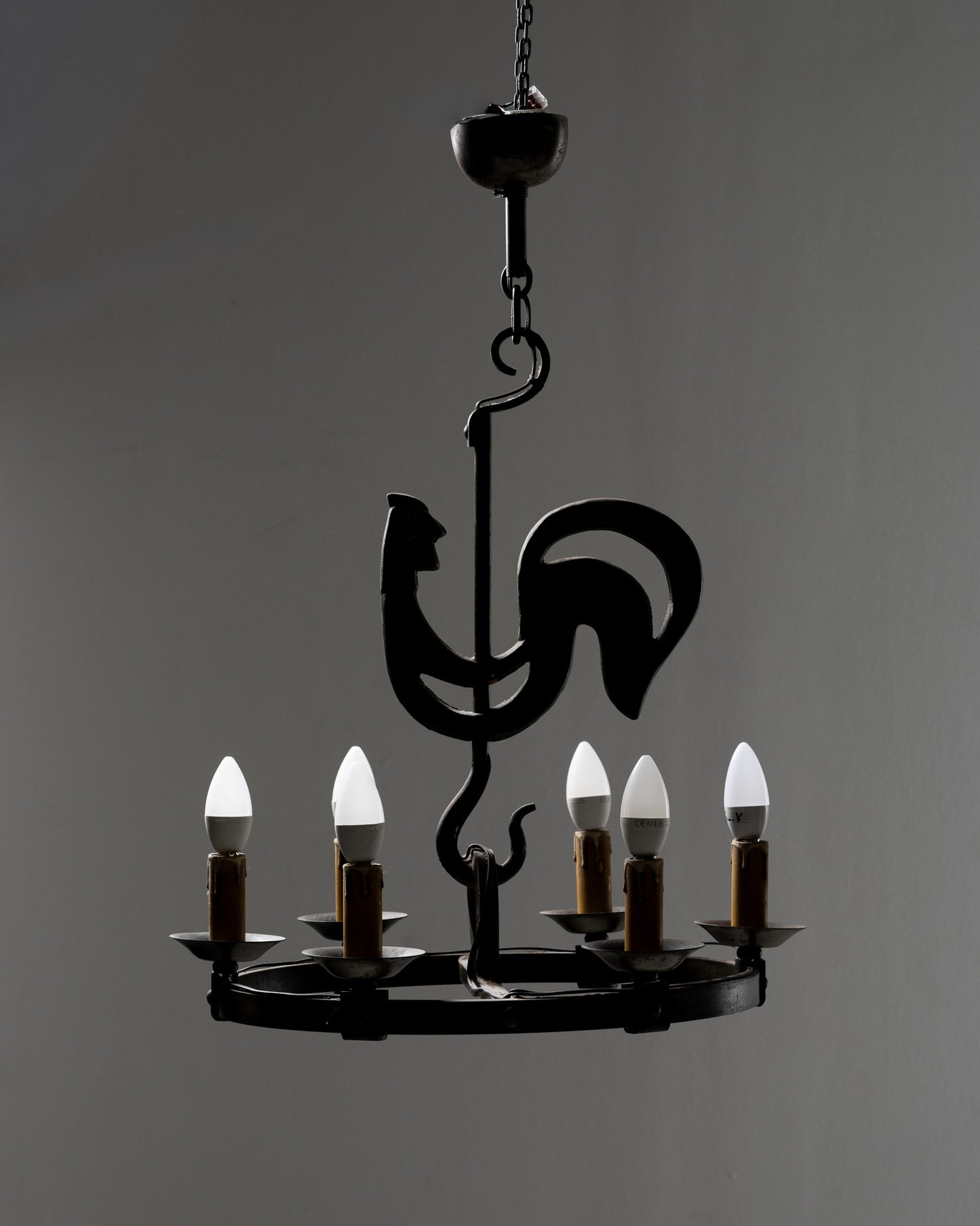 LUSTRE AU COQ, JEAN TOURET, 1950s