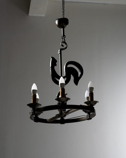 LUSTRE AU COQ, JEAN TOURET, 1950s