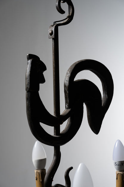 LUSTRE AU COQ, JEAN TOURET, 1950s