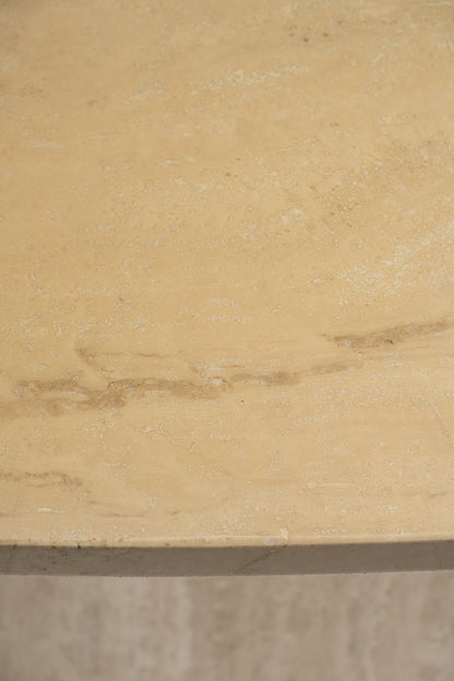 TABLE À MANGER EN TRAVERTIN, 1980s