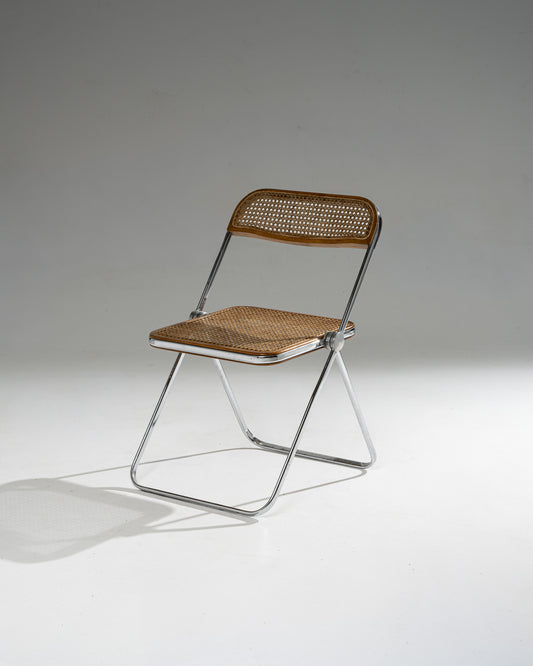 PLIA CANE AND METAL CHAIR, 1960s