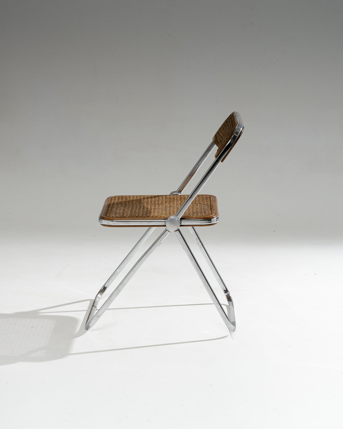 PLIA CANE AND METAL CHAIR, 1960s