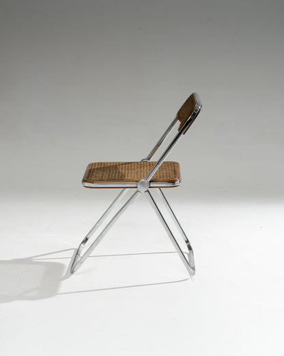 PLIA CANE AND METAL CHAIR, 1960s