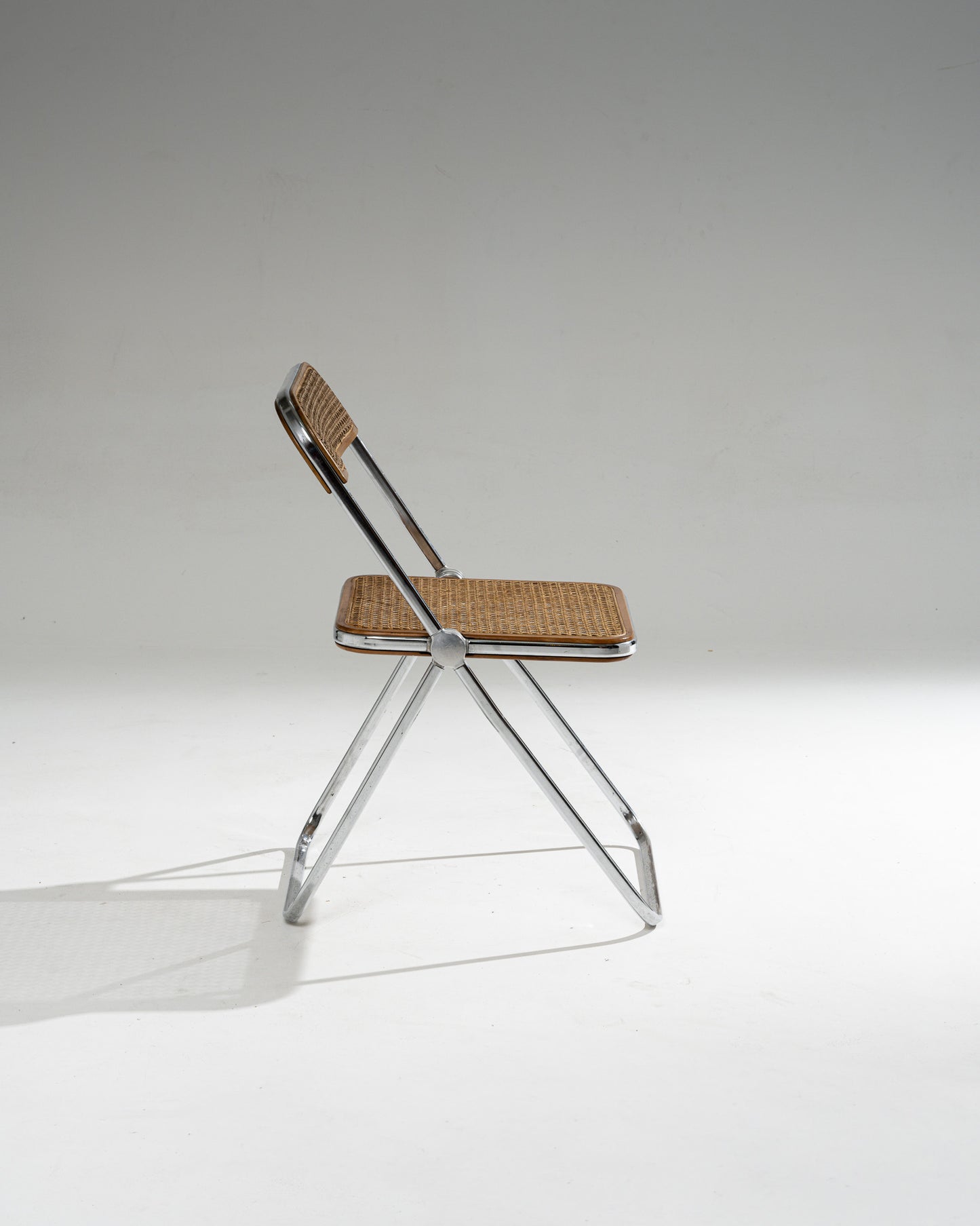 PLIA CANE AND METAL CHAIR, 1960s