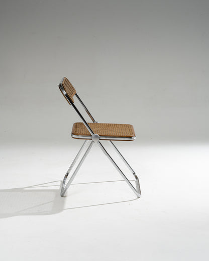 PLIA CANE AND METAL CHAIR, 1960s
